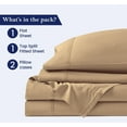 thumbnail image 3 of 800 Thread Count King Size 39" Split Top Flex Head Sheet Set – 100% Egyptian Cotton, 15" Deep Pockets, Adjustable Bed, 4-Piece Set Color Taupe Solid, 3 of 5