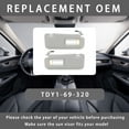 thumbnail image 3 of Left Driver Side Car Sun Visor With Makeup Mirror For Mazda CX-9‌ 2010-2015 With Light, Replacement OEM TDY1-69-320-light grey, 3 of 6