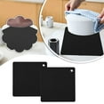 thumbnail image 3 of Dsscvnef 2pcs Silicone Non Honeycomb Mats Silicone Pot Holder Pads Heat Mats Pot Mat for Countertop Spoon Holder Pad Hot Pots and Pans Modern Kitchen Table Set for 4 Small Dining Table for 4, 3 of 3