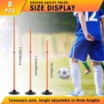 thumbnail image 2 of 8 Pcs Soccer Agility Poles Detachable Sports Training Speed Slalom Poles with Rubber Base Coaching Sticks for Soccer Drills and Training, 2 of 7
