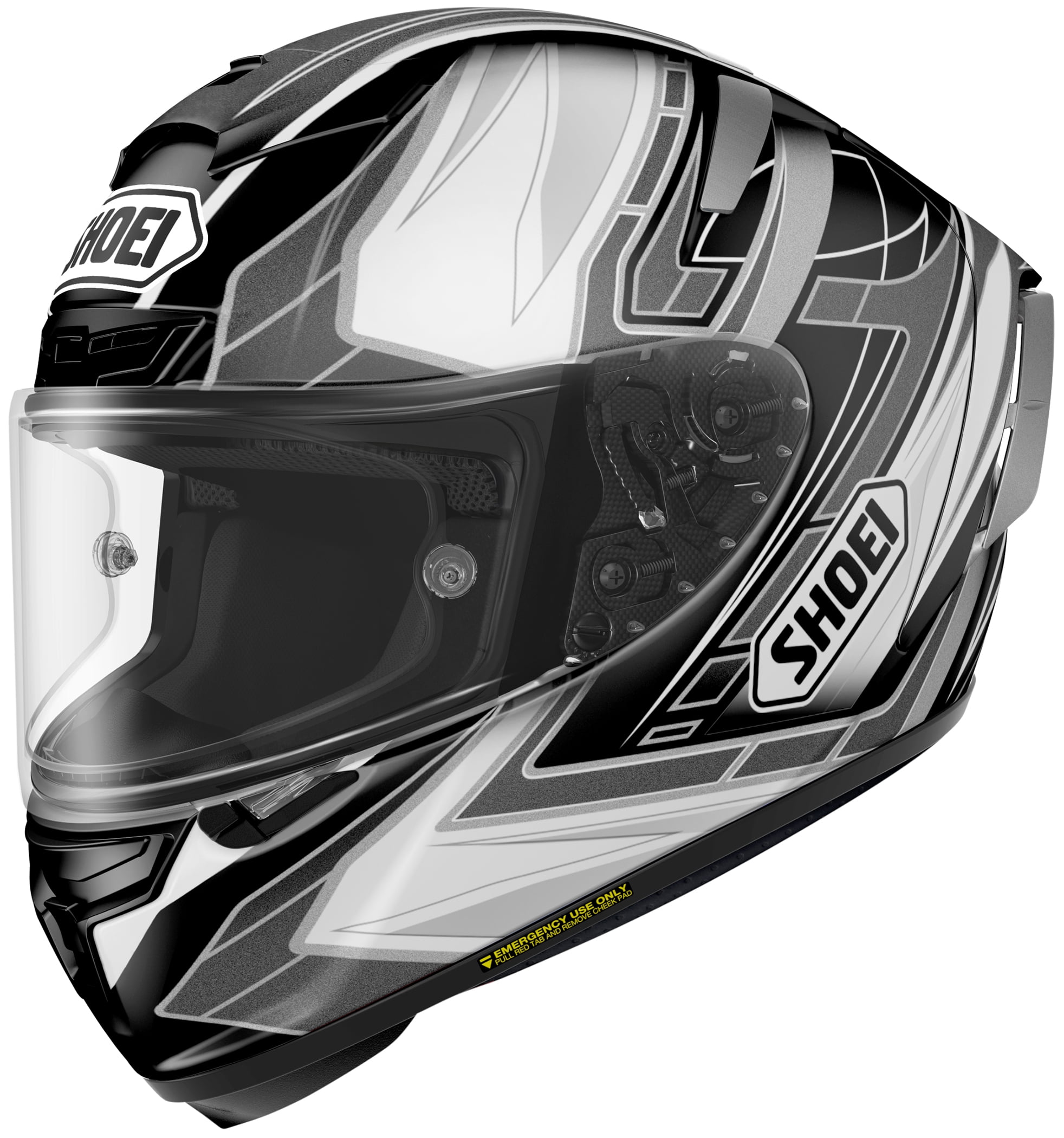 Shoei X-14 Assail Helmet Grey/White MED 0104-1105-05 - Walmart.com