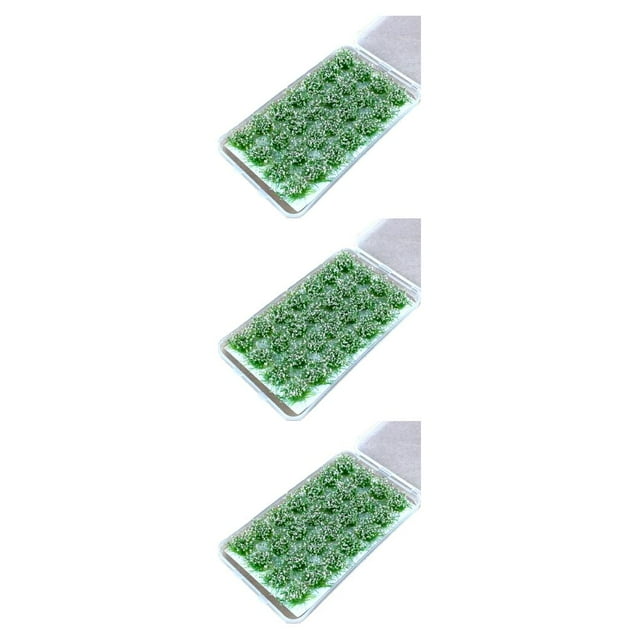 Baohd 28pcs Plastic Educational And Realistic Detail Static Grasses Flower Tufts For Model Builders Rose powder 3Set