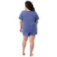 thumbnail image 3 of Fruit of the Loom Women's Soft and Breathable Short Sleeve Crew Top & Pajama Short Set, Sizes S-4X, 3 of 11