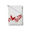 thumbnail image 2 of Love Soft Flannel Fleece Throw Blanket, Queen and King Bird Couple Kissing Hanging Heart Shapes and Abstract Drop Pattern, Cozy Plush for Indoor and Outdoor Use, 60" x 80", Multicolor, by Ambesonne, 2 of 5