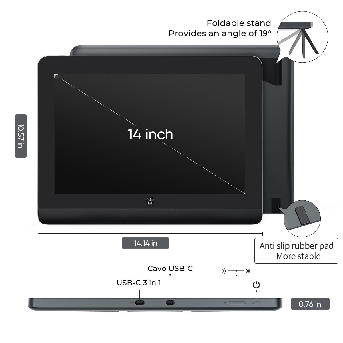 XPPen Artist Pro 16 (Gen2) Drawing Tablets with Screen 2.5K Pen 