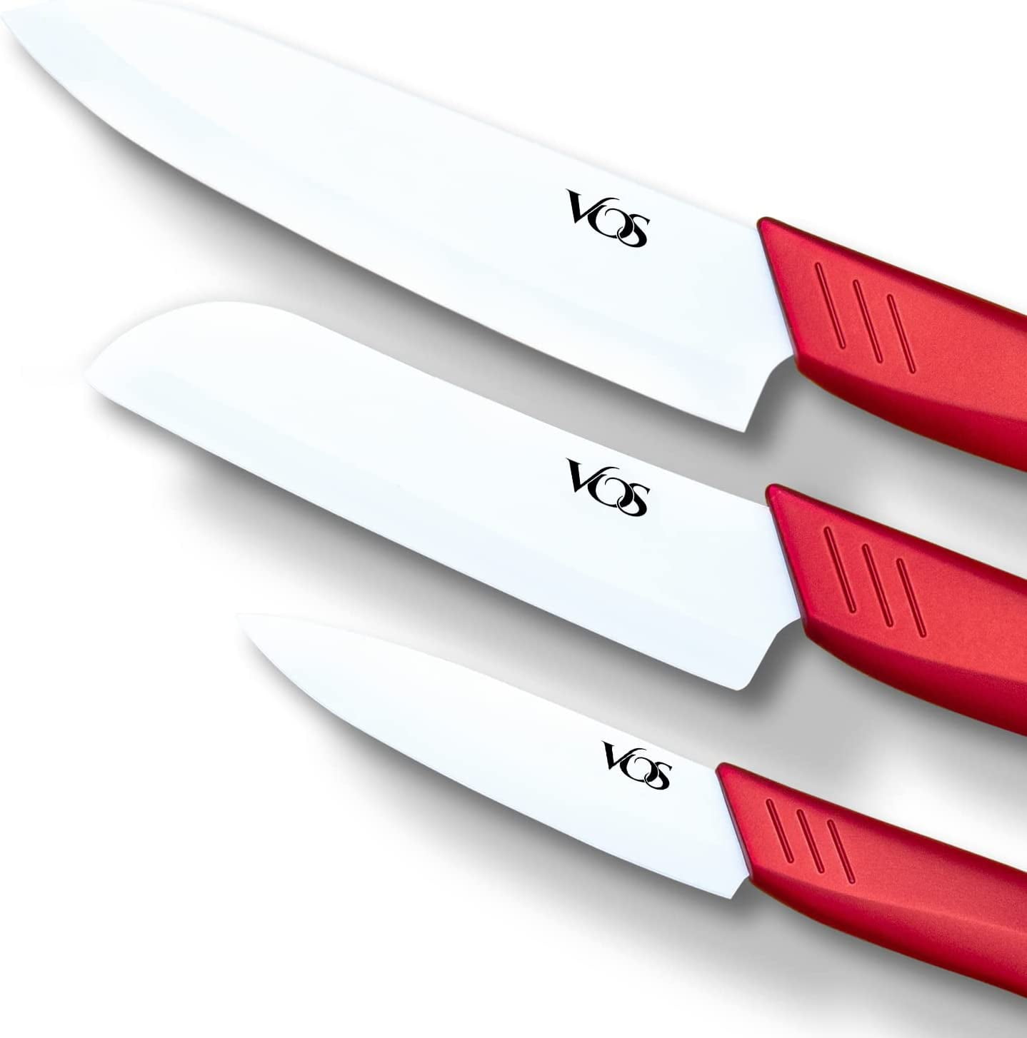 Ceramic knife, Cerahome Ceramic kitchen Knife Set with Sheath Super Sharp  Kitchen Knives 5inch Fruit Knife(Red)