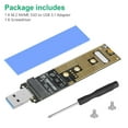 thumbnail image 3 of M.2 NVMe Enclosure, M.2 NVME SSD to USB Adapter, USB 3.1 10Gbps Support UASP Trim Tool Free External Hard Drive Reader, 3 of 9