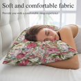 thumbnail image 5 of Pink Spring Floral Pillow Covers, Linen Long Throw Pillow Case, Vintage Summer Botanical Holiday Pillow Protector Decorative Cushion Cover for Living Room/Bedroom 20" x 36", 5 of 8