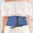 thumbnail image 3 of Cinturón elástico Cincher Faja Mujeres Underbust Corset Atado Waspie Disfraz, 3 of 6
