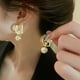 thumbnail image 3 of Pendientes chapados en oro de 14K para mujer, joyería coreana con perlas en D, joyería elegante para antes y después, accesorios versátiles diarios, 3 of 4