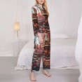 thumbnail image 3 of Rateoe fairy-tale-world-with-delicious-candy Pattern Womens Pajamas Set Long Sleeve Sleepwear Button Down Nightwear Soft Cotton Pj Lounge Sets-Small, 3 of 7
