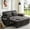 Grey, variant on YWEN 57" Chenille Convertible Sofa Bed, Full Size Loveseat Sleeper Sofa with USB & Type-C Port, Adjustable Backrest Loveseat for Living Room, Home Office, Apartment, Guest Room