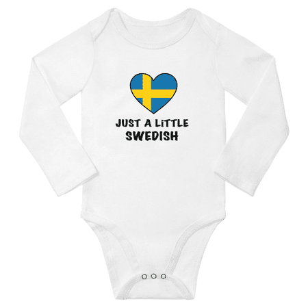 

Just a Little Swedish Baby Long Sleeve Bodysuit (White 24 Months)