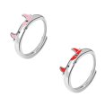 thumbnail image 4 of 2 anillos creativos de becerro de año de buey, anillo de apertura ajustable, elegante anillo unisex., 4 of 5