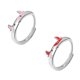 thumbnail image 4 of 2 anillos creativos de becerro de año de buey, anillo de apertura ajustable, elegante anillo unisex., 4 of 5