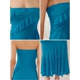 thumbnail image 5 of DARING DIVA Strapless Bodycon Ruffle Maxi Cocktail Wedding Dress L Blue Green, 5 of 6