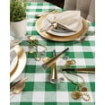 DII Shamrock Green Buffalo Check Tablecloth, 60x120", 100 Cotton