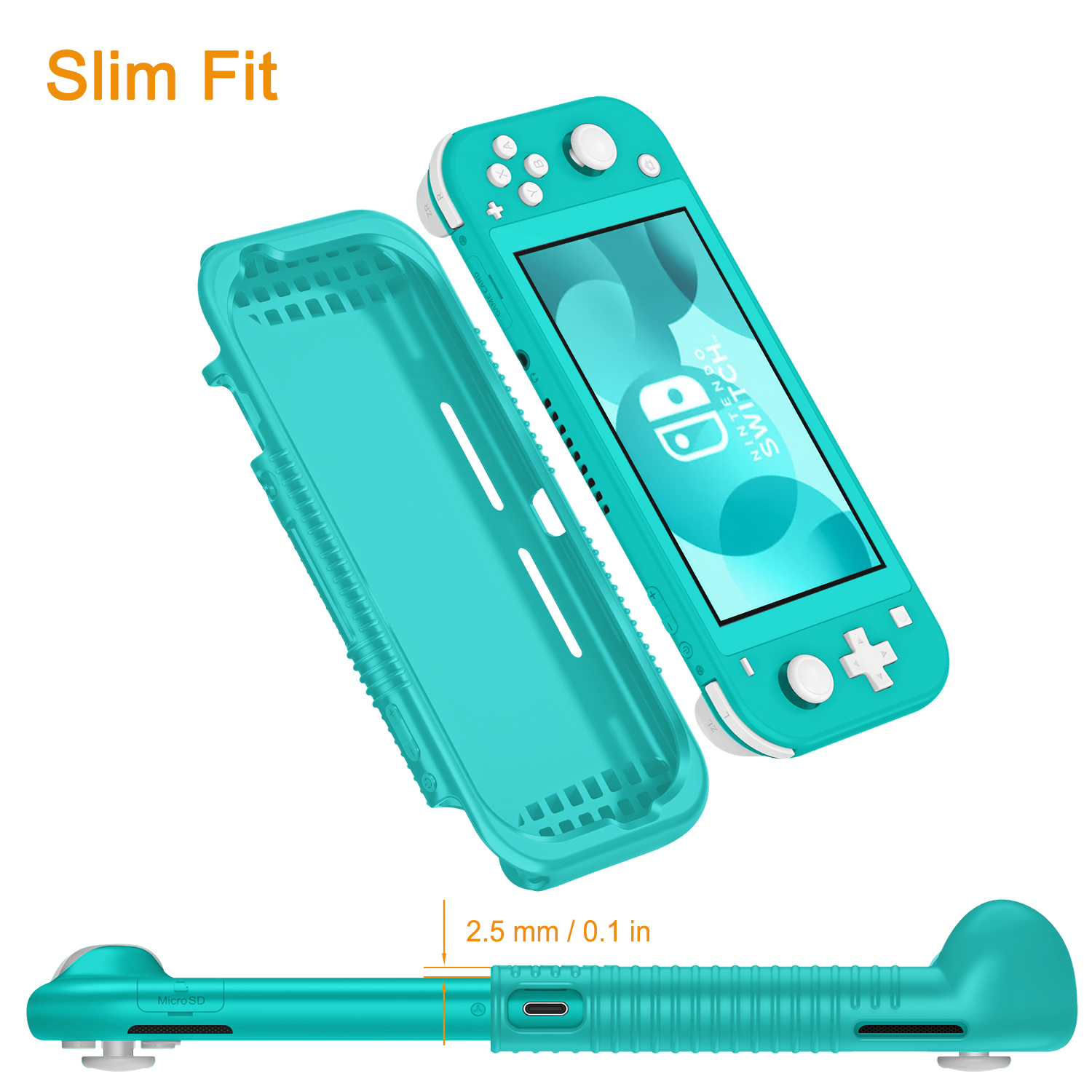 Fintie Silicone Case for Nintendo Switch Lite, Turquoise photo 5