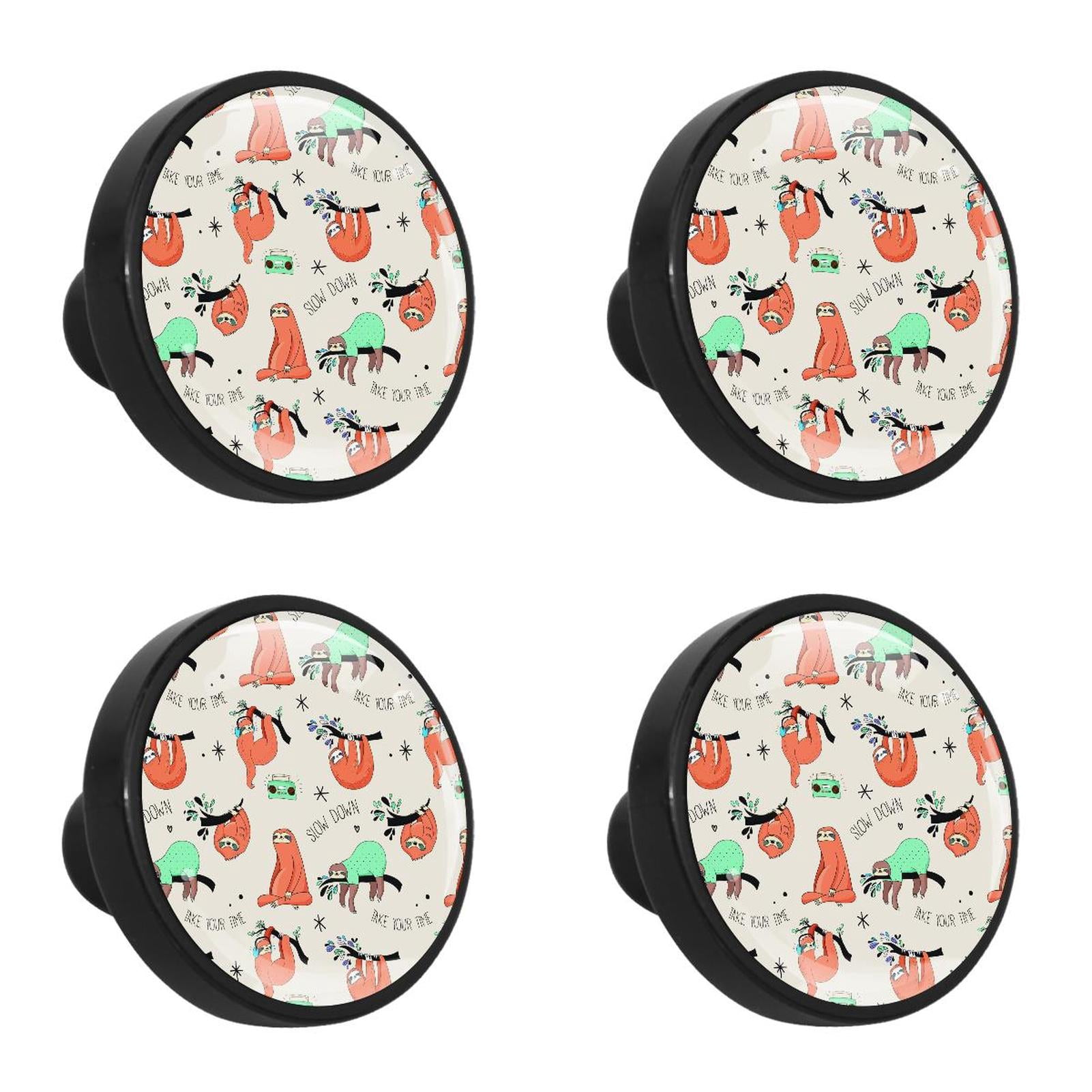 Sloth Handle 4 Pcs Cute Sloths Knobs for Kitchen Cabinet Cupboard Dresser Bookcase ...