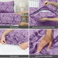 thumbnail image 4 of Lux Decor Collection Paisley Printed Twin Bed Sheets Set, 4 Pc Microfiber Bedding Set, Fitted Bed Sheet, Flat Sheet, 2 Pillow Covers - Purple, 4 of 7