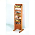 thumbnail image 1 of Wooden Mallet Free Standing 7 Pocket Magazine Rack in Medium Oak, 1 of 3