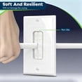 thumbnail image 2 of TOPGREENER Bristled Brush Wall Plate with Mounting Brackets, Pass-Through Wall Plate for Low Voltage Cables, 1-Gang 4.5" x 2.75", Polycarbonate Thermoplastic, TG8891MB-2PCS, White, 2 pack, 2 of 6