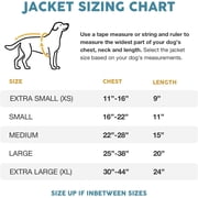 Embark Pets Raincoat, Lightweight Waterproof Dog Rain Jacket - Large, Blue and Grey, Adjustable, Reflective