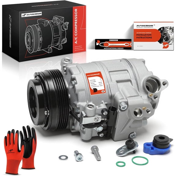 A-Premium AC Compressor with Clutch Compatible with BMW E46 E39 E90 E83 E52 323i 325xi 328i 330i 525i 540i 740i 740iL 1997-2001 M3 2001-2006 M5 X3 Z8