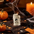 thumbnail image 5 of Mini Resin Halloween Ornament Skull Candle Figurines Vintage Tabletop Decor for Tiered Tray Shelf Party Display, 5 of 9