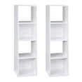 thumbnail image 1 of Closetmaid Home Stackable 4-Cube Cubeicals Organizer Storage, White (2 Pack), 1 of 4