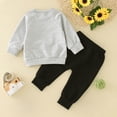 thumbnail image 4 of Sngxgn Toddler Baby Boy Clothes Boy Pullover Sweatshirt Top Shirt and Jogger Pants Spring Fall Winter Outfits Set(Black,80), 4 of 7