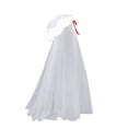 thumbnail image 5 of White Tulle Cape, Women Tulle Hooded Cape Adult Full Length Sheer Cape Vampire Elf Robe Veil Clothing Cloak, 5 of 7