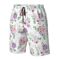 thumbnail image 5 of Naloa Rose Flower B Men's Beach Shorts, Surfing shorts, Swim trunks, Quick Dry Swim Trunks for Surfing Beach Fun - Large, 5 of 9