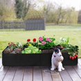 thumbnail image 4 of Large Grow Bag Garden Raised Bed Planter 8 Compartment Fabric Grow Bag Vegetable Plant Flower Herbs 107 Gallon, 4 of 5