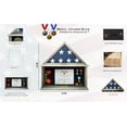 thumbnail image 3 of Large Military Shadow Box Display Case for Funeral Burial Flag, American Veterans Fits Folded 5x9.5’ Flag, Certificate, Medal, Patches. Solid Wood and Glass. (Rustic), 3 of 7