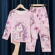 thumbnail image 2 of Pijamas para niños Primavera y Otoño de manga larga para niño niña pequeña Niños medianos y grandes Lindo estilo princesa ropa de casa, 2 of 2