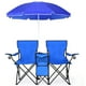 thumbnail image 1 of Costway Silla de Camping con Sombrilla Portátil y Plegable Doble Silla Taburete Tejido Oxford Mini Mesa Posavasos para Exterior Picnic Patio, 1 of 5