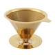 thumbnail image 2 of Gotero de café Jadeshay con soporte para taza filtro de goteo de acero inoxidable de titanio dorado, 2 of 8