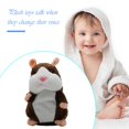 thumbnail image 2 of Kuymtek Cute Talking Hamster Mouse Plush Animal Doll Sound Record Toys (marrón Oscuro), 2 of 7