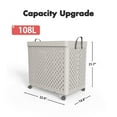 thumbnail image 2 of SEESPRING 108L Rolling Plastic Laundry Hamper with Handle Easy to Carry,Laundry Basket with Stand Foldable ,Grey, 2 of 6