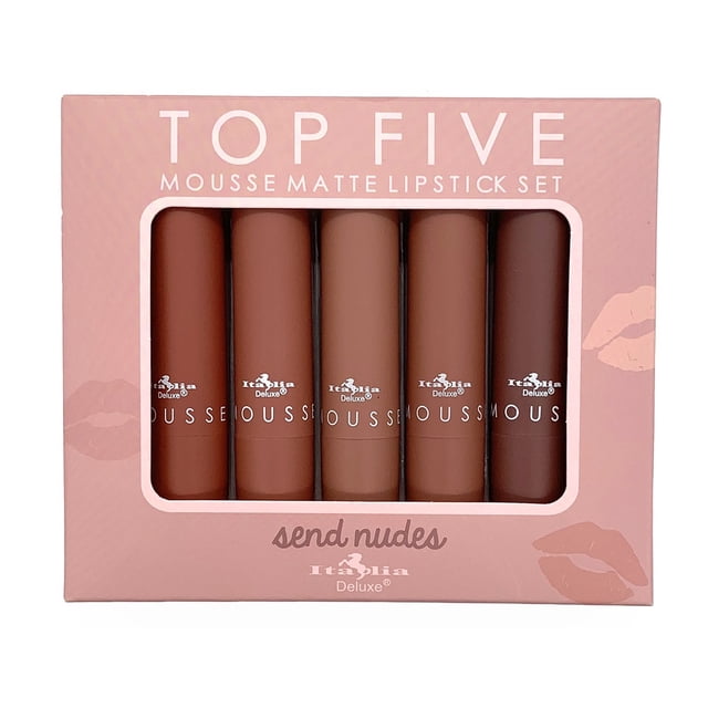 Labiales Mate Mousse Top Five Send Nudes Italia Deluxe Italia Deluxe Mate
