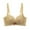 Yellow, variant on Padded Sports Bras for Women Lightly Lined Bra Feature V-Neck Padded Bra Style W-1434 Gray M