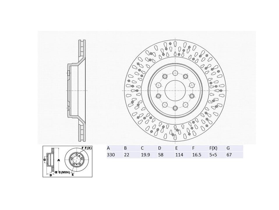 Winstop Brake Rotor, Rear WS258551, Maserati Levante 2021-2017