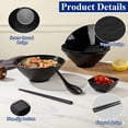 thumbnail image 6 of Ramen Bowl Set 40 oz of 4 with Dipping Bowls Chopsticks Spoons, Unbreakable  Style Plastic Noodle Soup Bowls for  Pho Soup Thai Miso Udon Wonton, 6 of 6