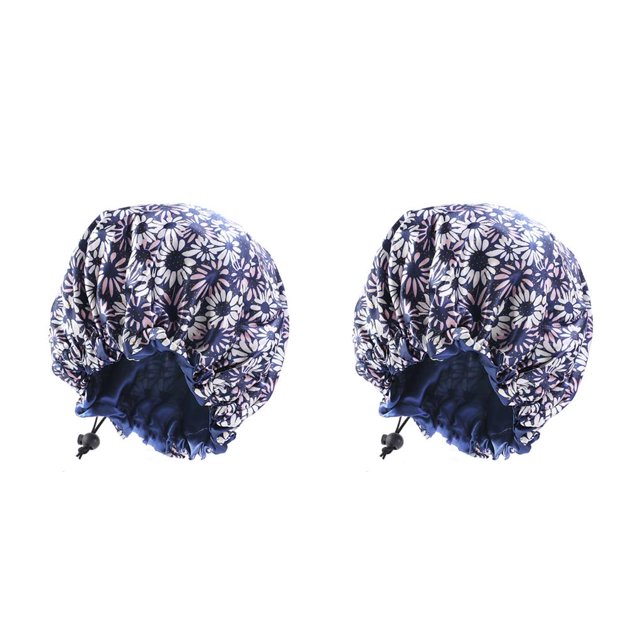 Jumpingount Sleep Bonnet Extra Large Sleeping Hat Doble capa con cordón con buena elasticidad Turbante para el cabello Suministros para la cabeza Type3 NO3