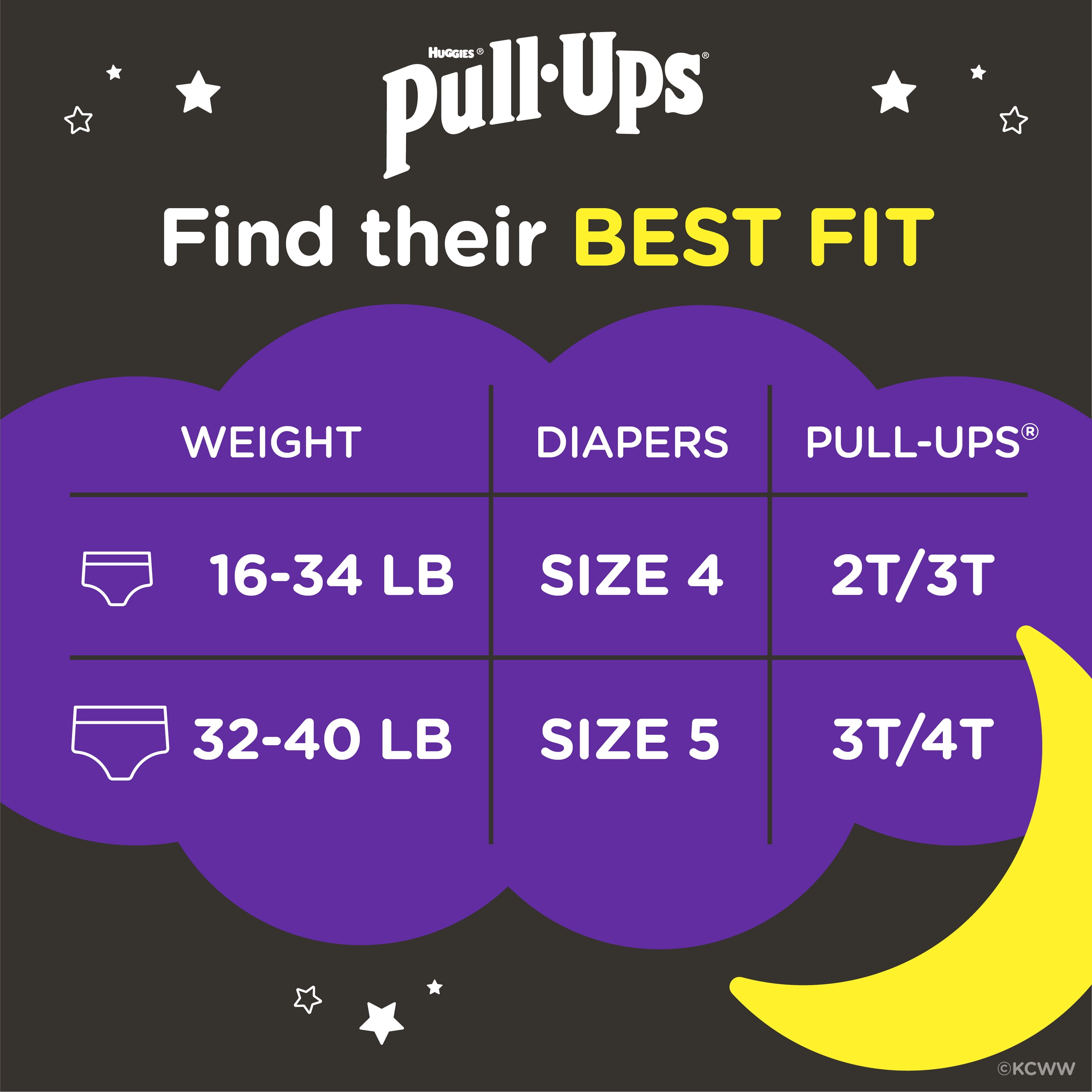 Pull-Ups Girls' Night-Time Potty Training Pants, 2T-3T, 68 Ct - 3