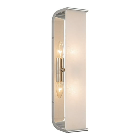 Kuzco Lighting Wv327019 Abbott 2 Light 19" Tall Wall Sconce - Polished Nickel / Alabaster