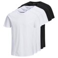 thumbnail image 1 of Jack & Jones Camiseta de Hombre, paquete de 5 - JJEORGANIC BASIC TEE O-NECK, manga corta, algodón orgánico Negro/Blanco L (Large), 1 of 6