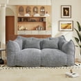 thumbnail image 6 of Aukfa Cloud Comfy Sofa, 24.4" Deep Seat Loveseat Couch for Living Room, No Assemble,Chenille,Gray, 6 of 8