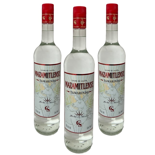Tripack Licor De Agave Mazamitlense Tamarindo 1000 Ml Mazamitlense Licor de Agave